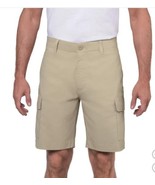 Wearfirst Mens Cargo Shorts Tan Stretch Pockets Comfort Waist Lightweight - $36.99