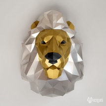 Lion trophy papercraft template - £7.99 GBP