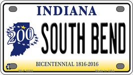 South Bend Indiana Bicentennial Novelty Mini Metal License Plate Tag - £11.73 GBP