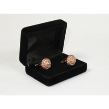 Men's Fashion Cufflinks By J.Valintin Silver/Gold Plated With Crystals JVC-12 image 2