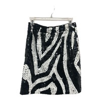 Vintage Cedars Skirt Womens M New with Defects Sequined Black Cream - $48.51