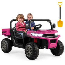 24V Ride on Dump Truck with Remote Control-Pink - Color: Pink - £310.11 GBP