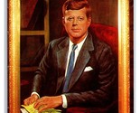 John F Kennedy Portrait by Morris Katz UNP Chrome Postcard I19 - $2.92