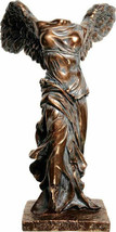 Ancient Greek Winged Nike Victory of Samothrace Cold Cast Bronze statue 10.8in. - £88.64 GBP