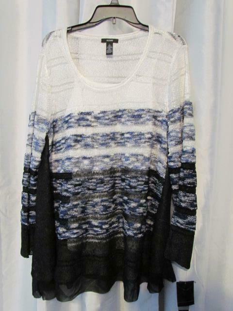 Primary image for NWT Alfani Chiffon Hem Trapeze Sweater W/ Cami Ombre Sequins M L Org $89.50