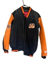 Cincinnati Bengals NFL Men&#39;s Leather Suede Jacket Size Medium - £50.91 GBP