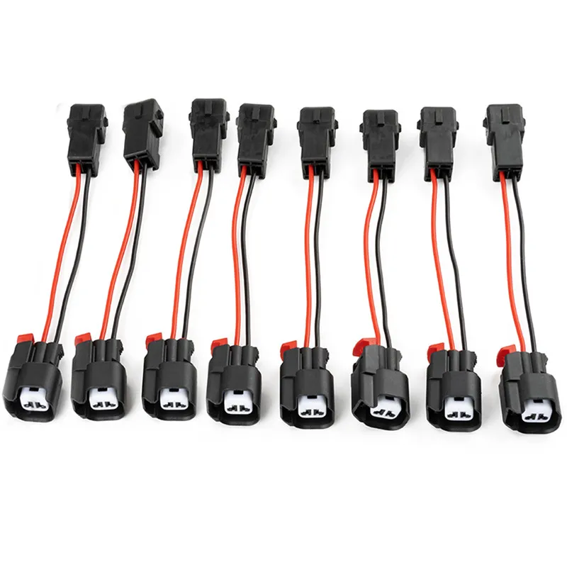 Set of 8PCS - EV1 to EV6 adapter LS1 LS6 LT1 EV1 Engine Wire Harness Cable to - £24.99 GBP