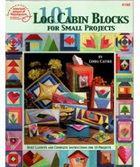 101 Log Cabin Blocks for Small Projects Quilt Craft Vintage Book Booklet... - $8.95