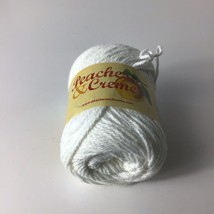 Peaches &amp; Creme Worsted Cotton Yarn in White-11005 - $5.45