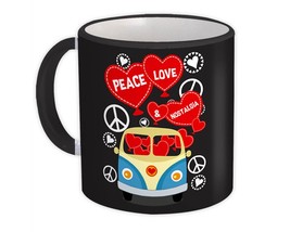 Heart Kombi Camper Van Bay : Gift Mug Valentines Day Love Peace Nostalgia - £12.43 GBP