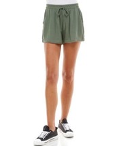 MSRP $24 Be Bop Juniors&#39; Solid Pom Pom Shorts Green Size Medium - £5.70 GBP