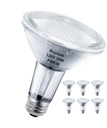6 Pack PAR30 Long Neck Flood Light 39W 39 Watt with E26 Base 2800K Dimmable - $367.96 MXN