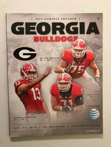 2015 Georgia Bulldogs vs Missouri Mizzou Tigers football program, John T... - $11.30
