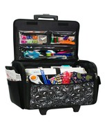 Rolling Sewing Machine Tote Case 21 Storage Spaces Portable Bag Carry Ha... - $46.40+