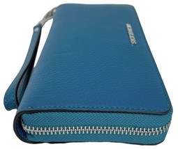 Michael Kors Continental Wallet Wristlet Lagoon Blue Leather 35F7STVE7L NWT - $71.26