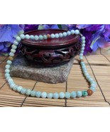 Certified Green Red Beaded Necklace 20in 8mm Beads Good Luck Health Wealth - $40.34 CAD