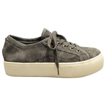 Steve Madden Platform Low Top Sneakers Womens US 10M Gray White Suede La... - $27.95 CAD