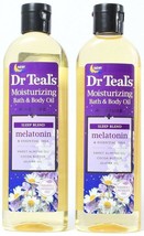 2 Count Dr. Teals Moisturizing Bath &amp; Body Oil Melatonin Sleep Blend 8.8fl oz - £23.46 GBP