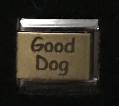 Good Dog Gold Plated Center Italian CHARM K2023 J1 - £10.56 GBP