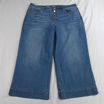 A.N.A. 18 High Rise Wide Leg Crop Light Wash Stretch Denim Womens Jeans - £14.08 GBP