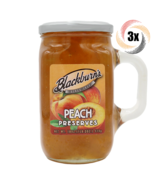 3x Mugs Blackburn&#39;s Peach Flavor Preserves Fat Free Mugs | 18oz | Easy T... - €22,75 EUR