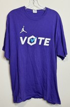 Charlotte Hornets Shirt T-Shirt Mens XL Tall VOTE Purple Team Issued Ele... - $14.84