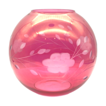 Enchanting Crimson Swirl Art Glass Vase - 6&quot; - $20.00