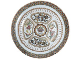 c1840 Chinese Famille Rose Plate with Butterflies - $247.50