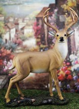 Ebros Gift Wildlife 8 Point Trophy Buck Statue 15&quot; H Whitetail Deer Figu... - $47.99