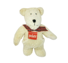 Vintage 1990 North American Bear Co Pockets 4059 Creme Stuffed Animal Plush Tag - £66.50 GBP