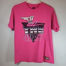 WWE Wrestling Mens Shirt Large Dolph Ziggler All The Way Pink Casual - $15.98