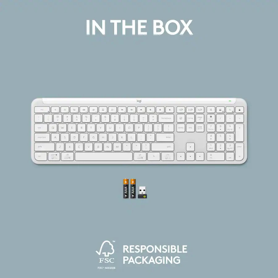 NEW Logitech K950 Signature Slim Full-size Wireless Keyboard for Windows/MaC Item image 3