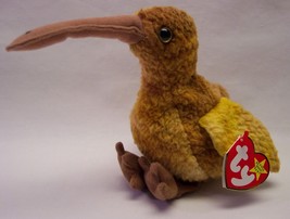 Ty Beanie Baby Beak The Kiwi Bird 4&quot; Bean Bag Stuffed Animal 1998 New - £12.27 GBP