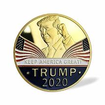 Keep America Great 2020 Donald Trump Commemorative Gold Coin American President - £1.55 GBP