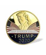 Keep America Great 2020 Donald Trump Commemorative Gold Coin American Pr... - £1.56 GBP