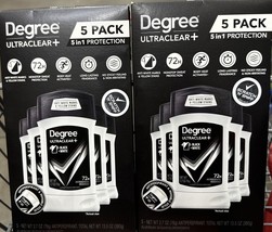 10-Degree Men UltraClear Antiperspirant Deodorant (2) X5 Packs Black &amp; White 2.7 - £33.58 GBP