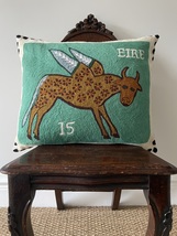 Winged Ox Stamp Cushion Cover - $85.00