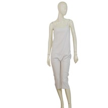 Four Minds White Cotton Spaghetti Straps Cropped Jumpsuit Playsuit size ... - $53.46