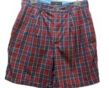 Tommy Hilfiger Golf 32 red blue plaid shorts men cotton vintage 2002 ple... - $14.84