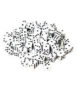 C&amp;H Solutions Standard 11mm White Dice with Black Pips Dots for Board Ga... - $234.83 MXN