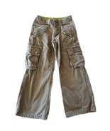 Old Navy Boys Size 8 22x21 Cargo Pants Brown Plaid Canvas Relaxed Baggy ... - $20.31 CAD