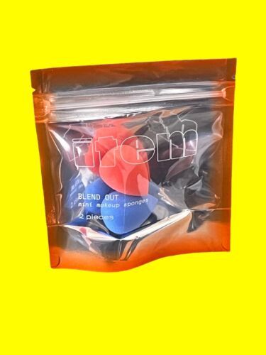 Primary image for ITEM BEAUTY Blend Out Mini Makeup Sponge Duo in Orange and Blue 2 ct NIP