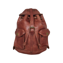 Double RL Leather Mini Rucksack $790 WORLDWIDE SHIPPING - £700.10 GBP