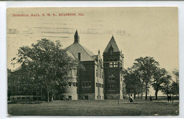 Northwestern University Memorial Hall Evanston Illinois 1909 postcard - $6.39