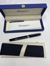 Waterman Exception Fountain Pen, Slim Black Silver Clip, Medium Nib Blue... - $7,711.00 MXN