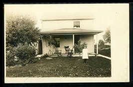 Vintage Photo Postcard RPPC Rural House Architecture Early 1900s Rockers... - £11.46 GBP