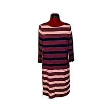 Tommy Hilfiger Tunic Dress Multicolor Women 3/4 Sleeve Striped Size Medium - £34.27 GBP