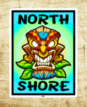 Surf North Shore Hawaii 2.75&quot; X 3.75&quot; Sticker Decal Oahu Surfing Tiki - £3.70 GBP