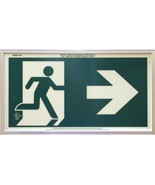 JESSUP EXIT SIGN  Single Face Photoluminescent Right Run Man Sign - $55.00