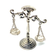 Vintage Signed 925 Dove Sterling Silver Scale of Judgement Miniature Display - £75.15 GBP